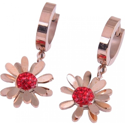 HARAHU Обеци br-20678 - Злато Розово / Червено kp20678 (br-20678)