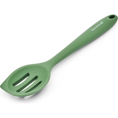 Silikonová děrovaná vařečka KitchenCraft 27 cm je šetrná k nepřilnavému nádobí, žáruvzdorná a ideální pro míchání i scezování pokrmů. KCSILMXSPGR