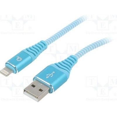 Gembird CC-USB2B-AMLM-1M-VW USB 2.0 zlacený 1m tyrkysový