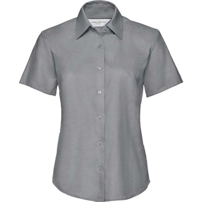 Russell 933F Blúzka Oxford s kr. rukávom šedá Silver