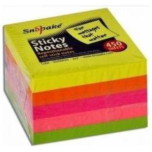 Snopake & Swordfish Sticky notes 50x50 neon 400 sheets