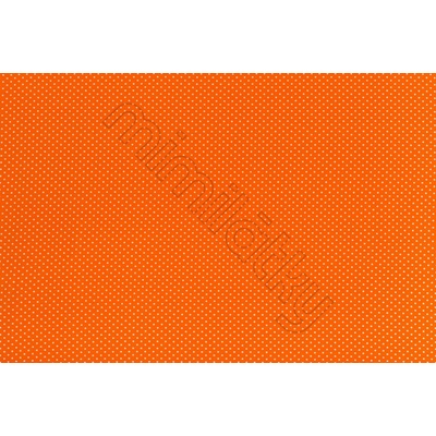 Puntíky 0,5cm na oranžové úplet