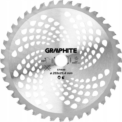 Vidiový kotouč pro křovinořez 255 x 25.4 mm 40 zubů na křoviny GRAPHITE