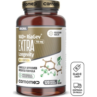 CarnoMed NAD+ RiaGev EXTRA Longevity 120 kapsúl