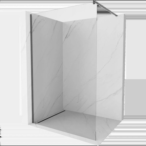 Mexen Kioto стена за душ Walk-in 50 x 200 cm, прозрачен 8 mm, четка в gun gray - 800-050-101-66-00 (800-050-101-66-00)