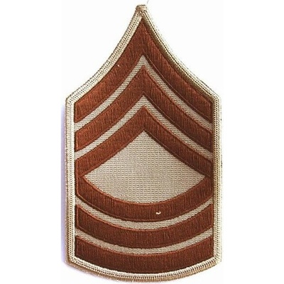 Nášivka: Hodnost US ARMY rukávová Master Sergeant béžová | hnědá