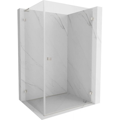 Mexen Lunar-B L кабина за душ десен 100 x 80 см, прозрачна, матов никел - 832L-100-080-97-00-P (832L-100-080-97-00-P)