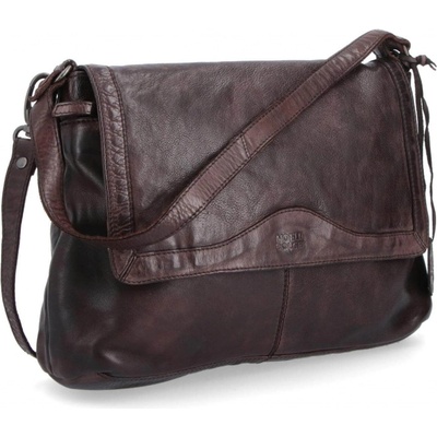 Noelia Bolger kožená kabelka s prehozom s krátkym a dlhým ramienkom vnútornými priehradkami- 2024 hnedá