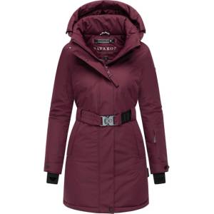 Navahoo Дамска зимна парка FROSTKUSS 14 с подвижен качулка и колан, wine (N-108-843.FROSTKUSS14.609_wine)