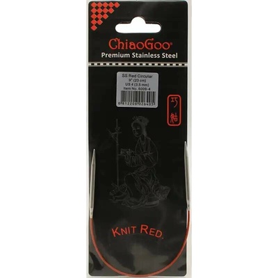 ChiaoGoo Knit Red ergonomické fixní kruhové jehlice 23 Cm 3,5mm – Zbozi.Blesk.cz