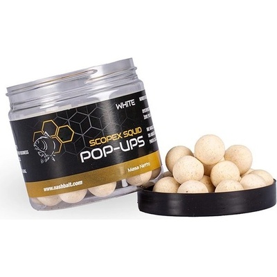 Kevin Nash Plávajúce Boilies Scopex Squid Pop Ups White 75g 15mm