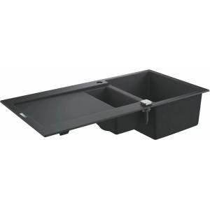 GROHE K500 композитна мивка 100x50.1 см черна с 2 легена (31646AP0) Мивка за вграждане