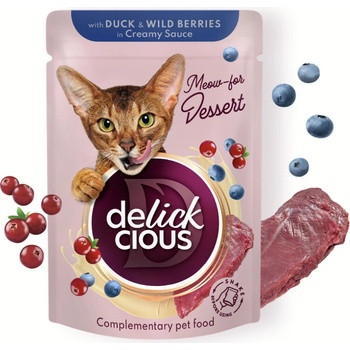 Delickcious Adult Vločky s kačacou a lesným ovocím v smotanovej omáčke 80 g