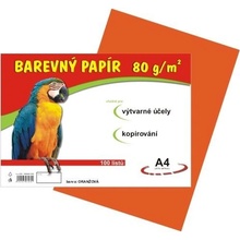 barevný papír A4 80g oranžový