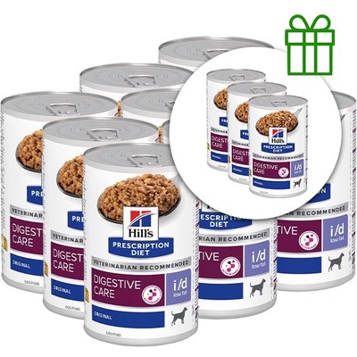 Hill's Hill s Prescription Diet i/d Low Fat Грижа за храносмилането консерви за кучета 360 г, 9+3 БЕЗПЛАТНО