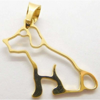 Klenoty Budín Zlatý přívěsek ze žlutého zlata PEJSEK HK3232