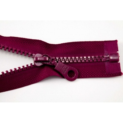 Deliteľný kostený zips - dĺžka (30 - 95 cm) - rôzne farby 60 cm Vínová