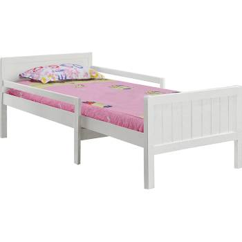 Детско легло с регулируема дължина Eunika масив бяло