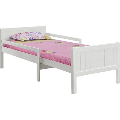 Детско легло с регулируема дължина Eunika масив бяло