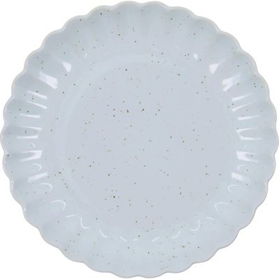 House Doctor Dezertní talíř Scallop Light Blue, modrá barva, keramika