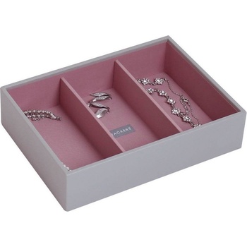 Stackers Ковчеже за бижута Stackers 3 отделения cлassic сиво-розово (73551)