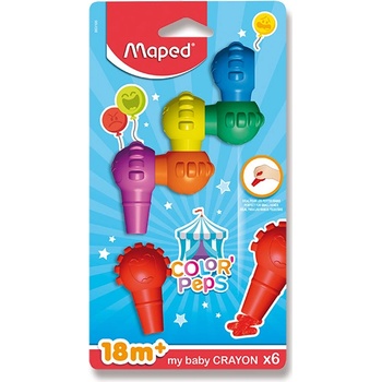 MAPED Voskovky "Color`Peps Baby" 6 rôznych farieb