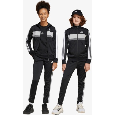 adidas 3 Stripes Tiberio dětská souprava černá – Zboží Dáma