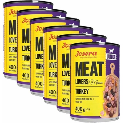 Josera Dog Meat Lovers Junior Menu Turkey 6 x 400 g