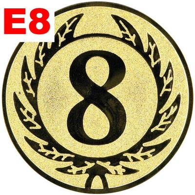 Emblém E8 OSMIČKA umístění na sportovní pohár nebo medaili 25 mm