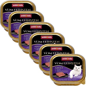 Animonda Vom Feinsten Adult Cats - пиле и морски дарове 6 x 100 г