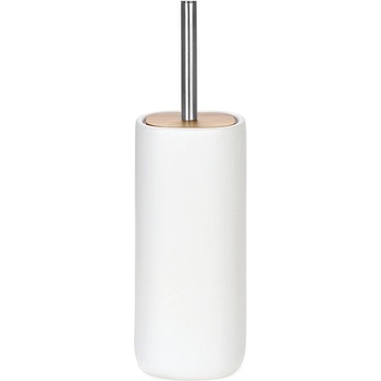 Andrea House WC kartáč bílý/dřevo Ø11 x 37 cm