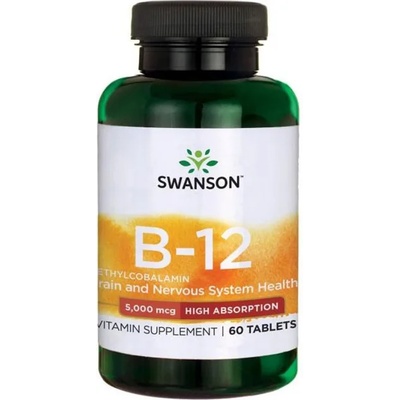 Swanson Vitamin B-12, 5 mg, 60 дъвчащи таблетки, Swanson (SWU122)
