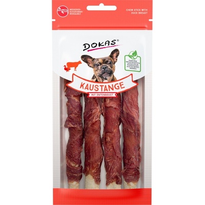Dokas Tyčinky z hovädzie kože obalené kachním mäsom pre psov 50 g