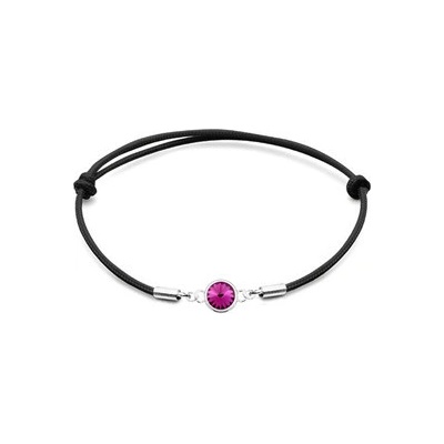 Nubis stříbrný náramek s Crystals from Swarovski Fuchsia SX129-FU