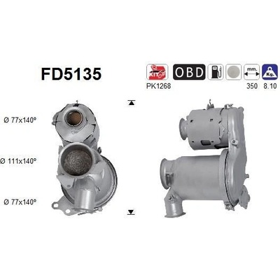 Filtr sazových částic, výfukový systém AS FD5135
