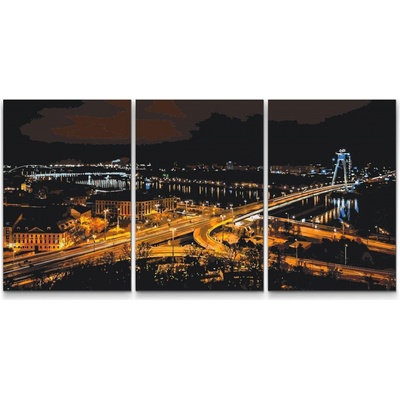 Painting Queens Painting Queens Noční Bratislava sada 3 ks 40 x 60 cm bez rámu PBNSET/03NIGHTBRATISLAVA/40 x 60_40 x 60_40 x 60/WO