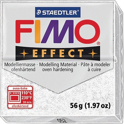 Fimo Modelovací hmota Effect trblietavá biela 56 g