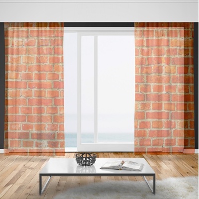 IMPAR Záclony Cihly (Rozměr záclony: 150x250)