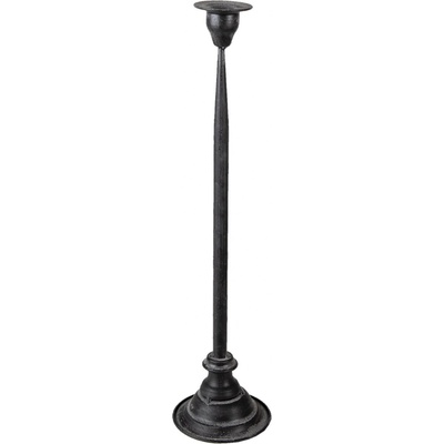 Kovový černý svícen s patinou Amedee L - Ø 11*47 cm - Clayre & Eef