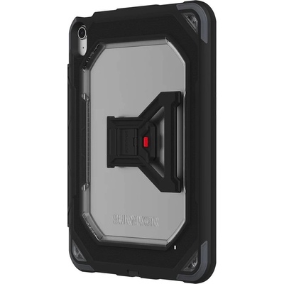 Griffin Survivor All Terrain Case - защита от най-висок клас за iPad Air 5 (2022), iPad Air 4 (2020) (черен-прозрачен)