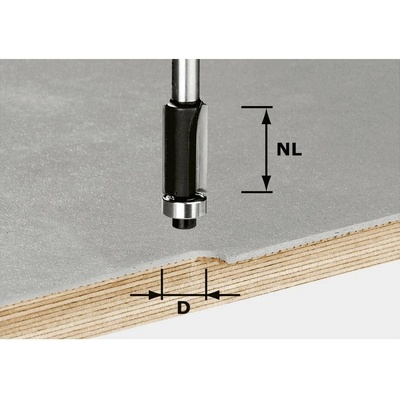 Festool 491027 zarovnávacia fréza Dĺžka 65 mm Vonkajší Ø 12.70 mm Pracovná dĺžka 25 mm Ø hriadeľa 8 mm