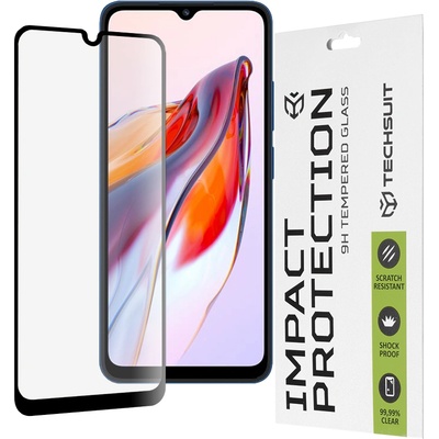 Techsuit Протектор за Xiaomi Redmi 12C - 111D Full Cover / Full Glue Glass - Черен