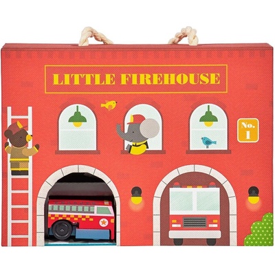 Lamps Hasičská stanice herní set s figurkami a vrtulníkem