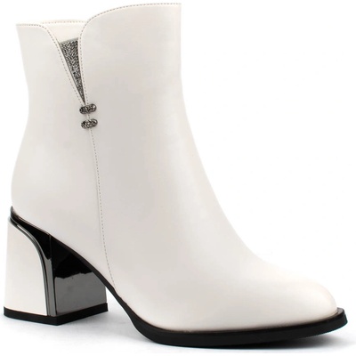 Дамски боти в бяло на ток eliza