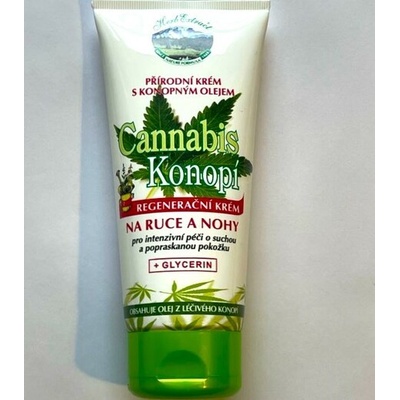 Vivaco Herb extrakt Regenerační krém na ruce a nohy Cannabis Herb Extract 200 ml