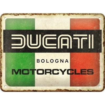 Postershop Plechová cedule: Ducati - Italy Giugiaro Logo - 15x20 cm