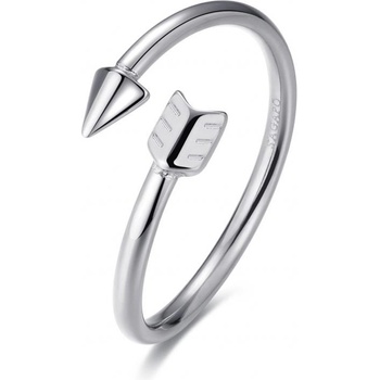 S`Agapõ Hravý otevřený prsten z oceli Click SCK142