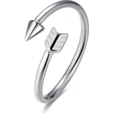 S`Agapõ Hravý otevřený prsten z oceli Click SCK142