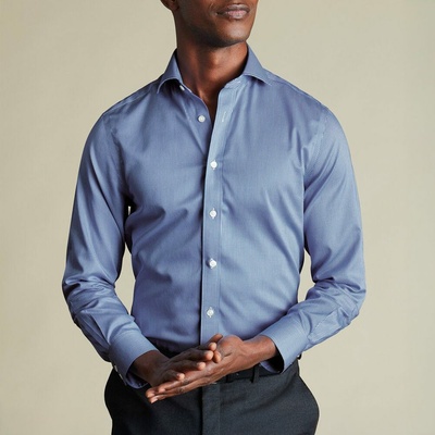 Charles Tyrwhitt Spread collar Nnon-Iron košel'a extra slim fit royal blue