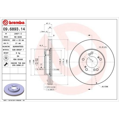 Brzdový kotouč BREMBO 08.A446.11 – Hledejceny.cz